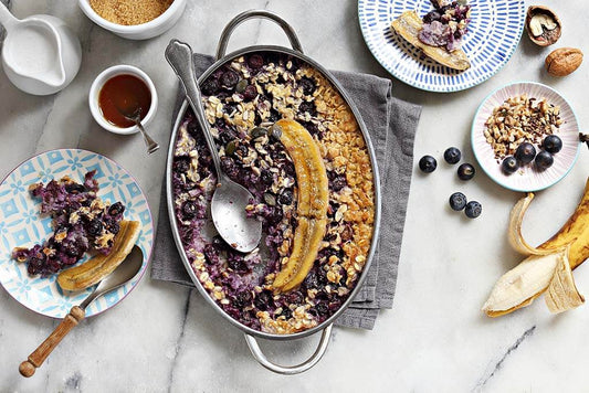 Fiocchi d'avena al forno per la colazione