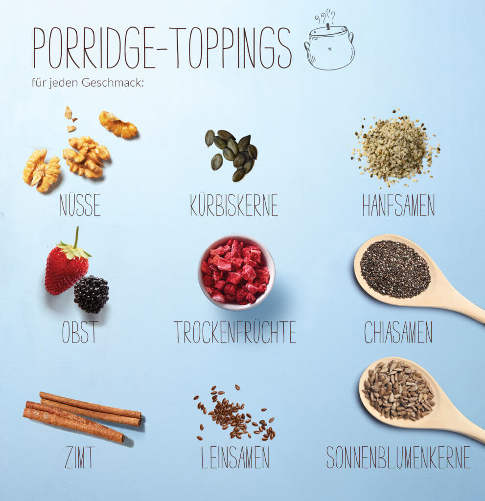 I migliori topping per il tuo porridge