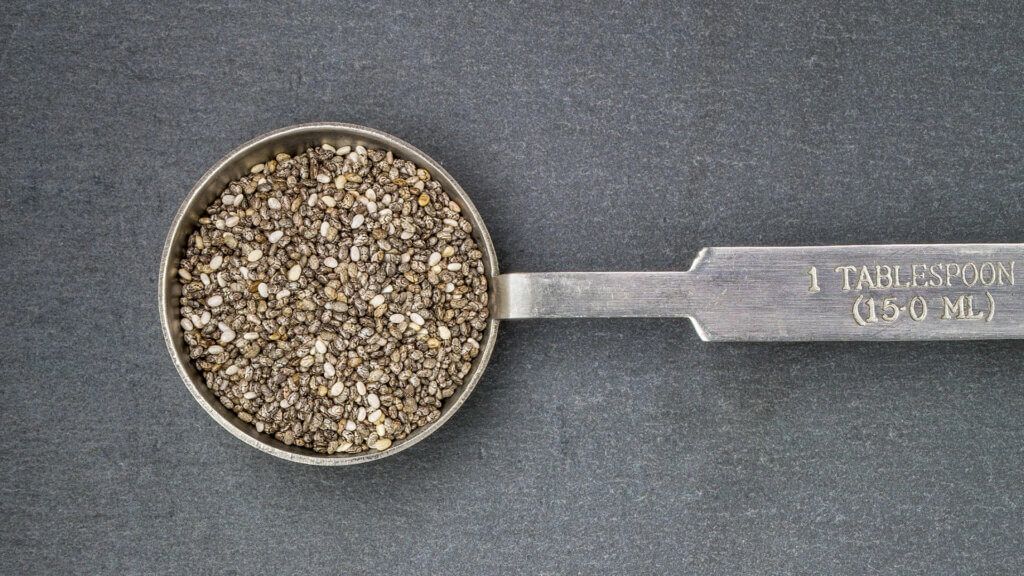 15 g di semi di chia come quantità raccomandata quotidianamente