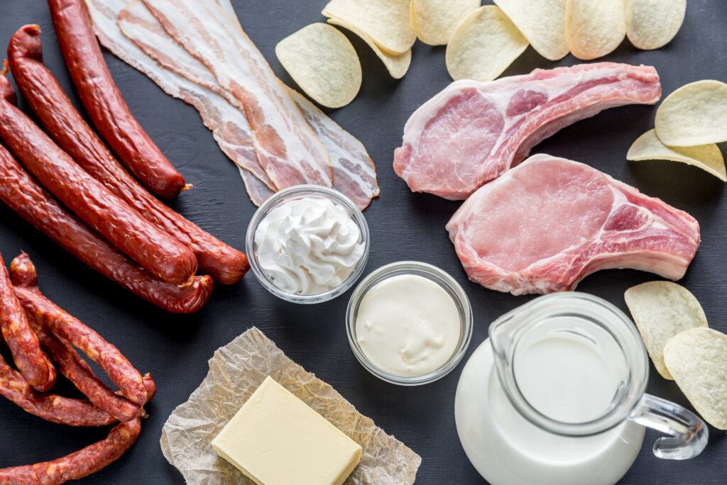 Acidi grassi saturi in carne, latte e burro