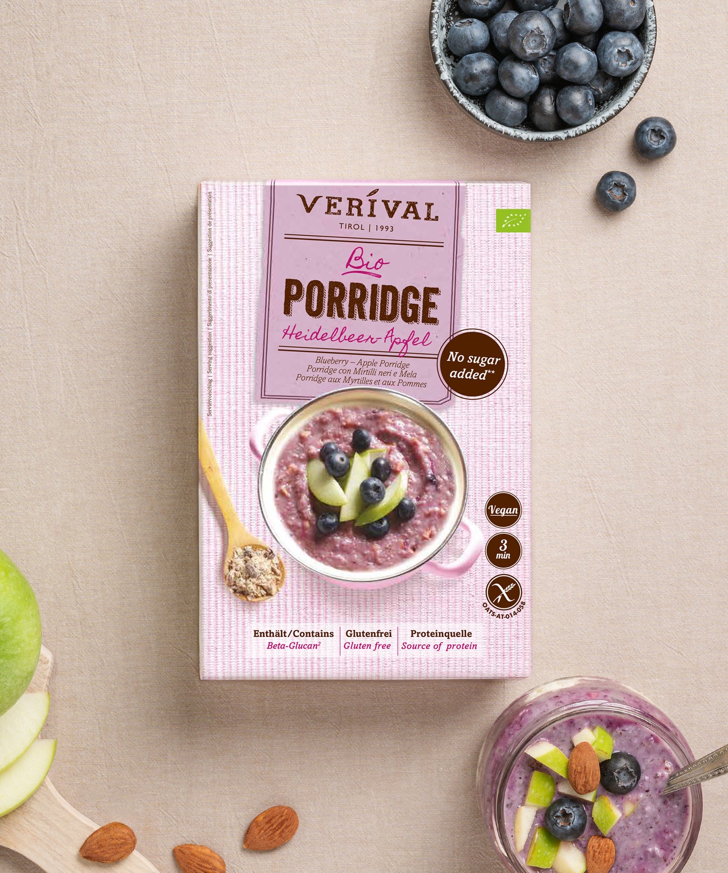 Bio Porridge con Mirtilli Neri e Mela