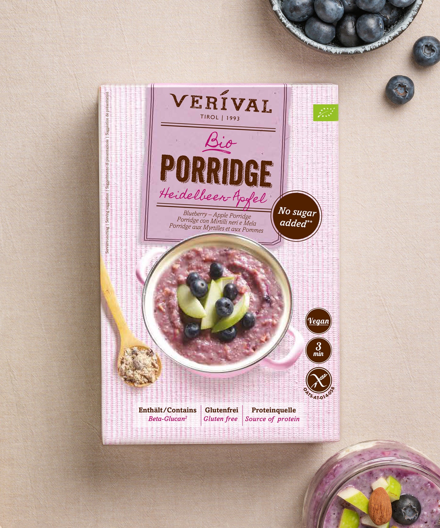 Bio Porridge con Mirtilli Neri e Mela