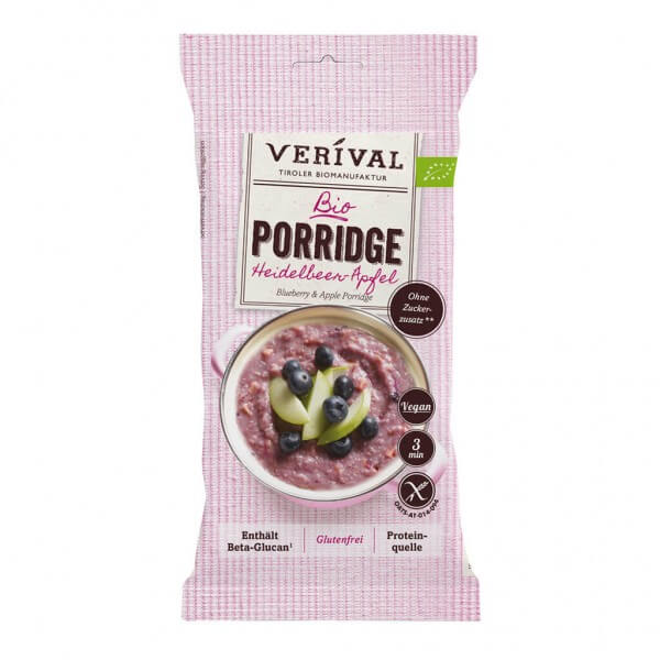 Porridge con Mirtilli neri e Mela 45g